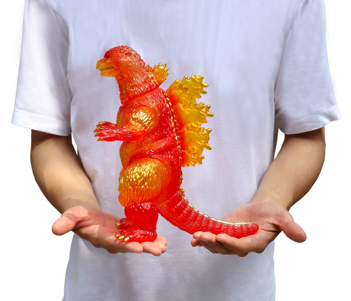 CCP Sofubi Rare Big Retro Soft Vinyl Series Godzilla (1995) Burning Clear Ver