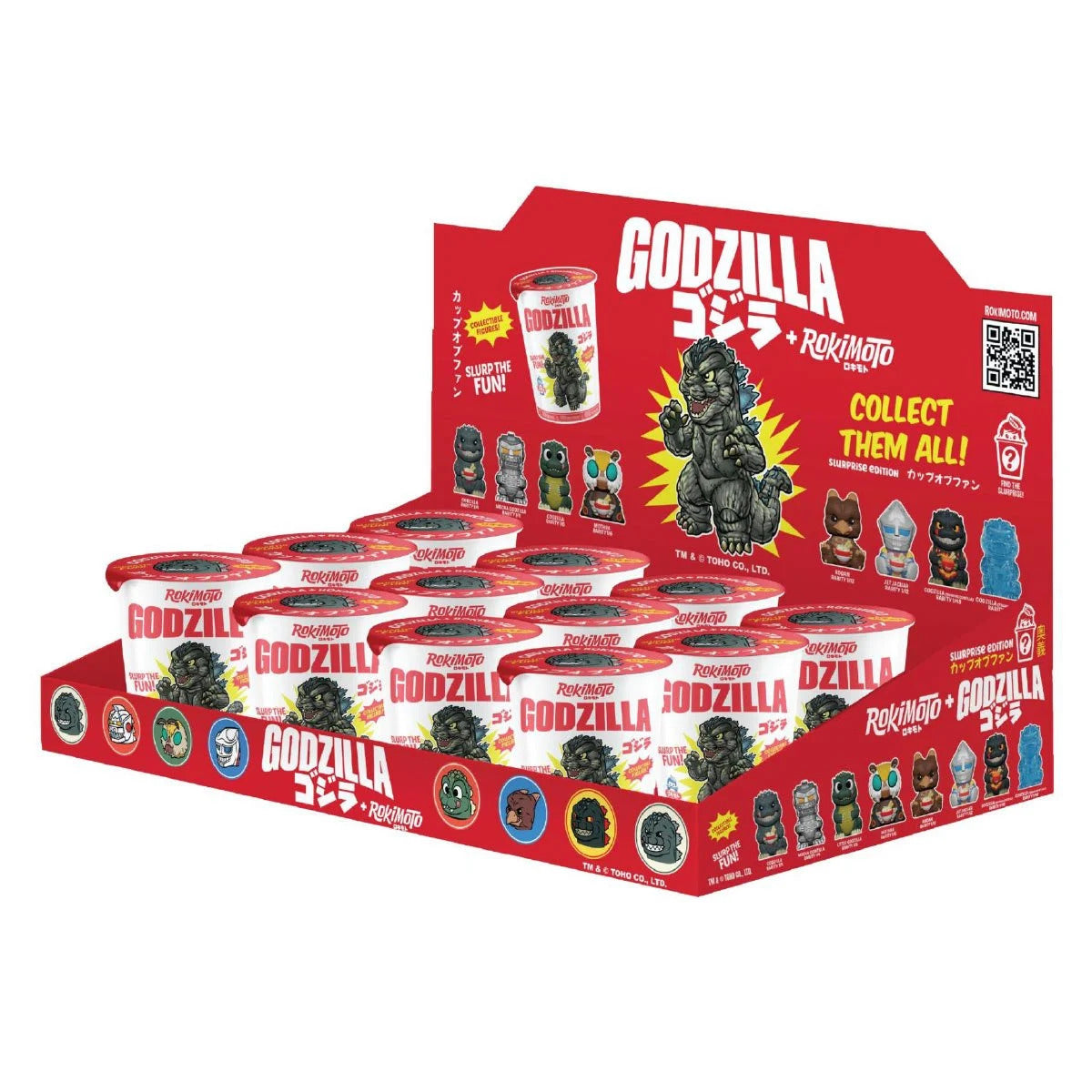 Rokimoto Godzilla Wave 2 Cup Vinyl Figure (Pack of 4)