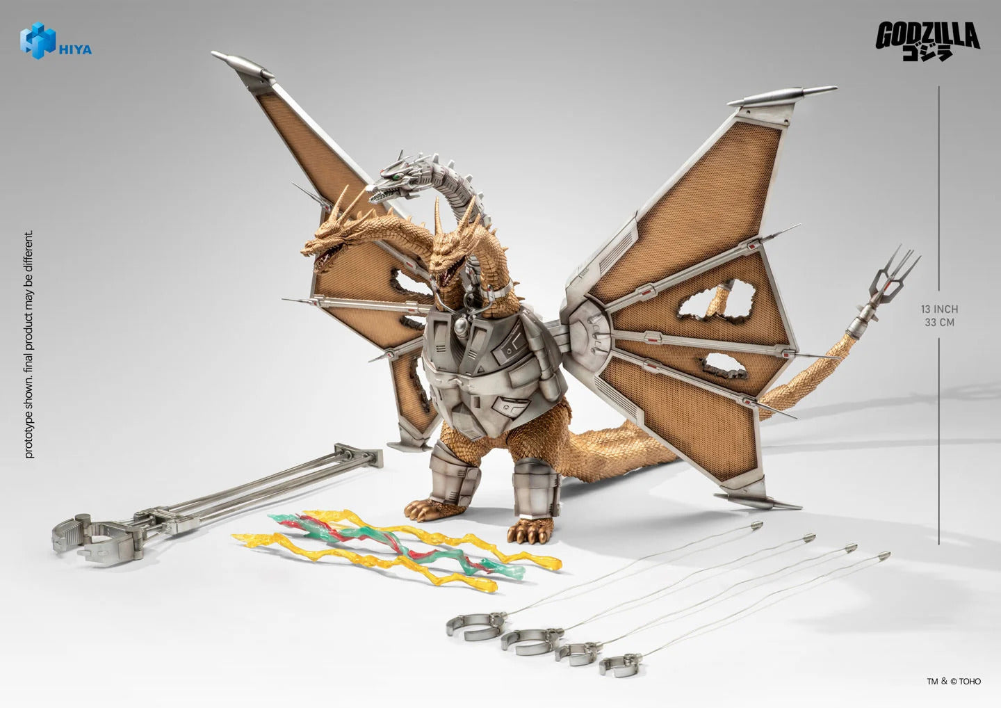 1991 Mecha King Ghidorah Battle Damaged Exquisite Basic Series None Scale Action Figure