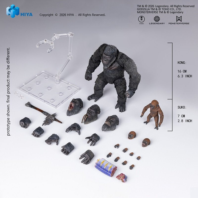 2024 King Kong and Suko Exquisite Basic Series Action Figure 2-Pack - AE Exclusive (Godzilla x Kong: New Empire)
