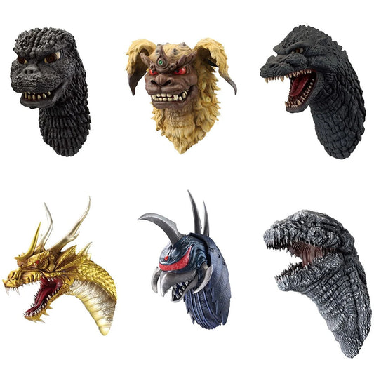 Godzilla Biographies G Head Magnet Ichibansho Display of 6