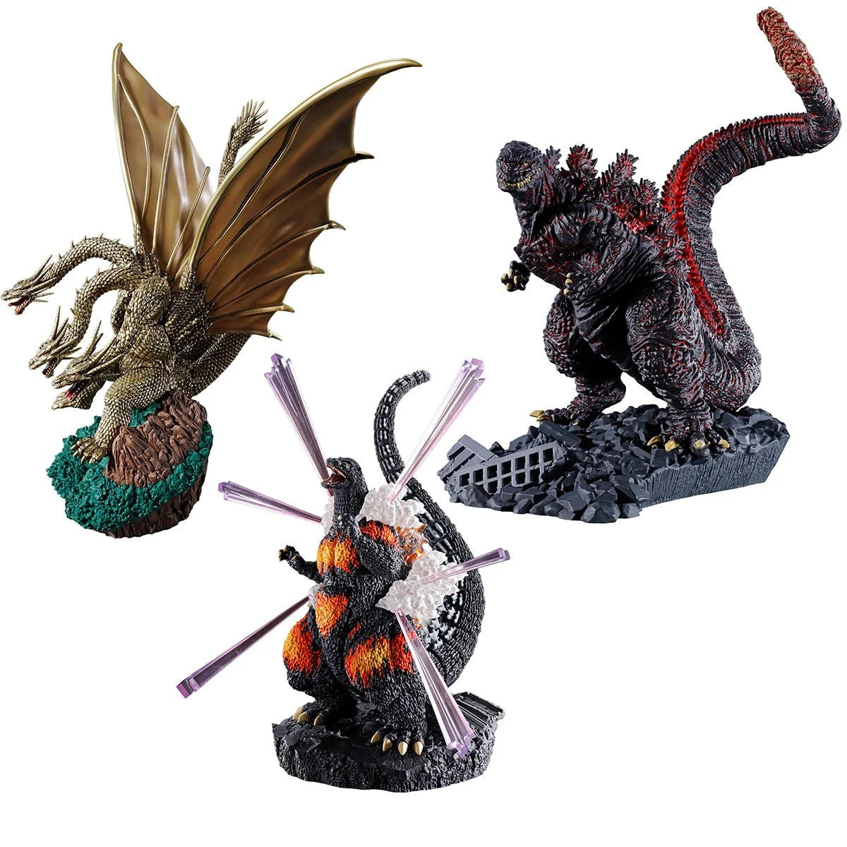 Godzilla EX 01 Petitrama EX Statues Case of 3