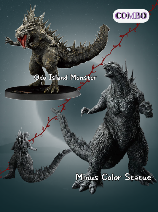Godzilla Minus One Combo- Minus Color Statue & Odo Island Monster