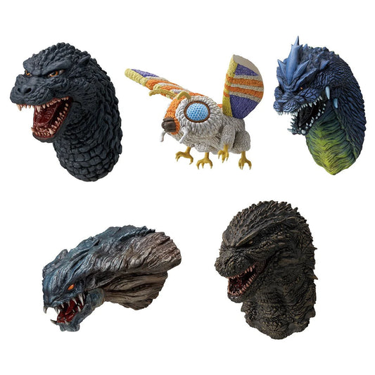 Godzilla Monster Head Magnet Zero's Heartbeat Ichibansho Zakka Magnet Blind Box Case of 6