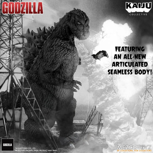 Mezco Kaiju Collective Godzilla (1954) Black-and-White Edition Figure